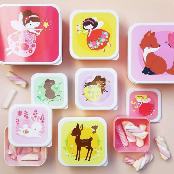 a Little Lovely Company - Lunch & snack box set Glitter - autumn