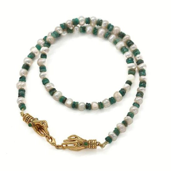 Sacha <br/> Small Model <br/> String Necklace <br/> Emerald