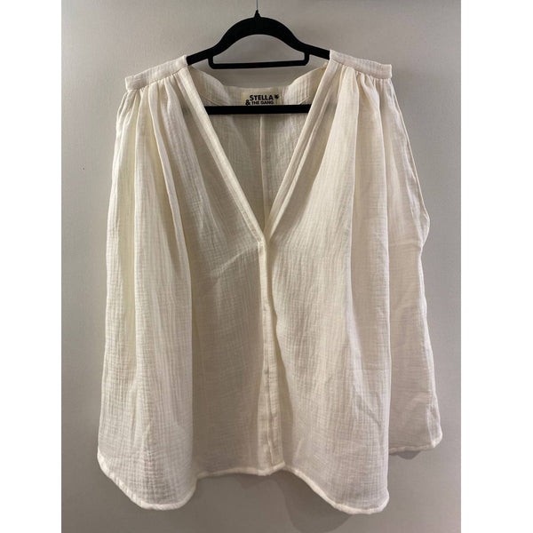 Isabelle <br/> Crepon Sleeveless Top <br/> Off White