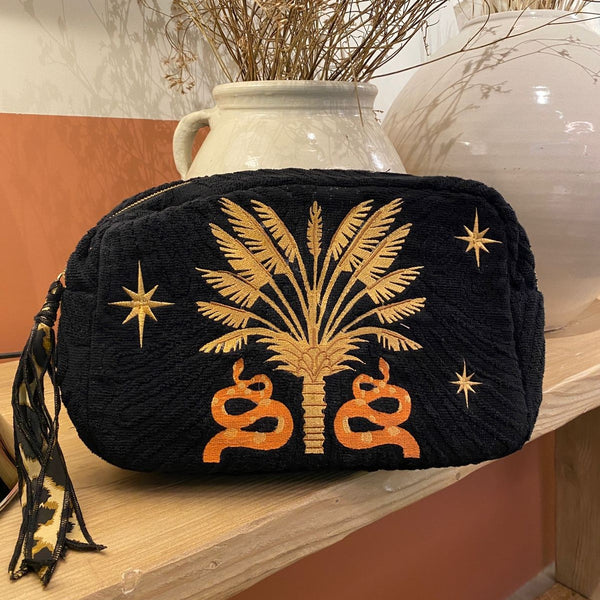 Palm Serenity <br/> Beach Pouch <br/> Noir